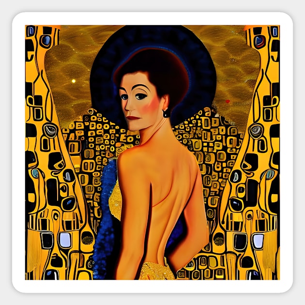 Classy - Gustav Klimt Style Sticker by Crestern